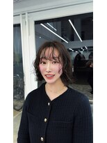 nit by AHNKISM 【パーマ/ボブパーマ/ボブ/ニュアンスパーマ/切りっぱなしボブ】&nbsp;ボブパーマ