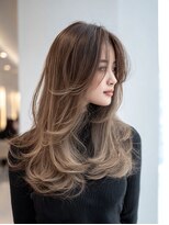 ダル 渋谷/表参道(DAL.)&nbsp;バタフライレイヤーロングレイヤーハイトーングレージュブリーチ