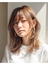 ヘアカラーファクトリー&nbsp;ミディアムレイヤー/オレンジブラウン/30代40代50代＊福岡久留米