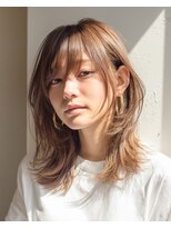 ヘアカラーファクトリー ミディアムレイヤー/オレンジブラウン/30代40代50代*福岡久留米