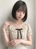 ユーフォリア エヌ 池袋サンシャイン通り店(Euphoria +n)&nbsp;暗髪でも可愛い丸みボブ/シースルーバングと相性◎