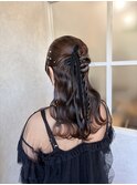 ハーフアップ アレンジ
