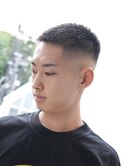 MEN'S/クロップ×ハイフェード/短髪/黒髪