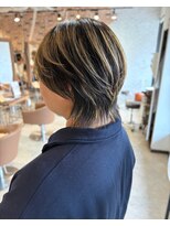 スペックホルダー(Spec Holder) 似合わせカットショートウルフ×ハイライト1.25