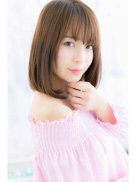 ミック ヘアアンドビューティー 大山店(miq  Hair&Beauty) ネオシースルーバング☆艶カラー束感ミディアムボブa1