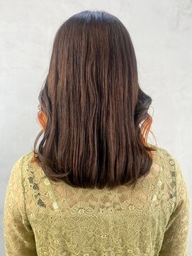 アルバム 銀座(ALBUM GINZA) インナーオレンジ_外ハネボブセクションカラー_ba383451