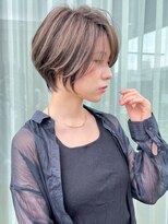 大人可愛い小顔ひし形クビレ丸みボブ20代30代40代大人ショート