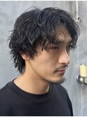 ツイストスパイラルパーマツイストパーマメンズマッシュウルフ