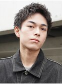 スパイキーショートパーマツイストスパイラルパーマビジネスヘア