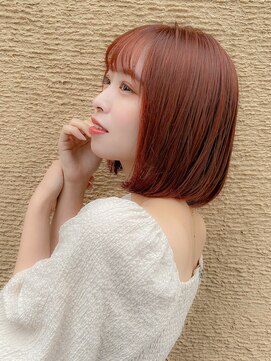 スウド(Swd) 可愛い＆色っぽい大人ボブ/重めボブ/シースルーバング/オレンジ
