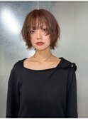 ブリーチなしダブルカラー + bob