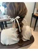ヘアセット/セット/ヘアアレンジ/編み込み/発表会/結婚式/2次会