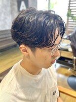 デプト(DEPT.)&nbsp;ニュアンスパーマセンターパートメンズパーマメンズカット眉毛