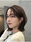 切りっぱなしボブエアリーロング美髪ピンクブラウン