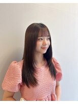 ヘアーメイクブランニュー セントラル 西大寺店(hair make Brand new central)&nbsp;髪質改善艶髪韓国風顔まわりレイヤーカットぱっつん前髪10代20代