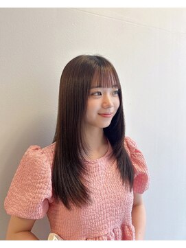 ヘアーメイクブランニュー セントラル 西大寺店(hair make Brand new central) 髪質改善艶髪韓国風顔まわりレイヤーカットぱっつん前髪10代20代