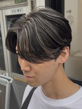 バース 梅田中崎町店(BIRTH) 50代40代白髪ぼかしシルバーメッシュバレイヤージュ