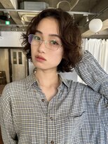 パーク(PARK)&nbsp;ラフウェーブボブパーマボブ黒髪パーマスパイラルパーマ