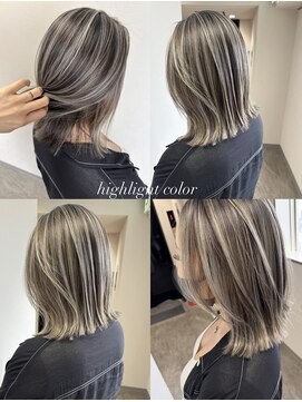 クリーム 大宮(CREAM) 明るいコントラストハイライトカラー