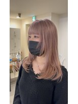 ロカリタ キョウト 四条大宮店(ROCAReTA kyoto)&nbsp;【ブリーチあり】ハイトーン　ピンクベージュ　レイヤーカット