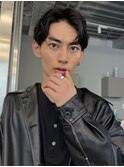 メンズカットパーマフェザーニュアンス毛流れセンターパート渋谷