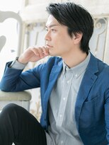 クオーレ ヘア アンジュ 水戸店(CUORE HAIR ange)&nbsp;*ange水戸*…ダークアッシュサイドパート七三アップバングa