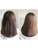 チェルシー 表参道&nbsp;髪質改善と酸熱トリートメントで縮毛矯正と同じ様に癖が伸びる