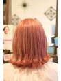 ビス(biss) ブリーチを一回使用した色落ちも楽しめる透明感ピンクヘア