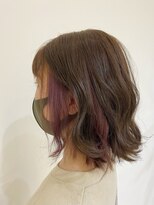 ジュエ ヘアー デザイン(Jue hair design)&nbsp;ピンクラベンダーインナー×ベージュカラー