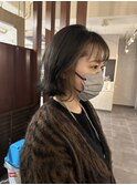 外ハネボブ　フェイスフレーミング　イヤリングカラー
