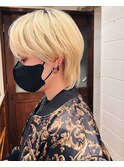 【ささき】韓国風ハイトーンショート/韓国マッシュ/シースルー