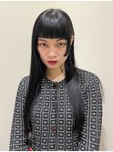 【 三浦真穂 】黒髪　スーパーロング　姫カット
