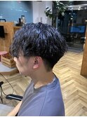センターパート+ツイスパ☆