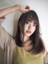 クプア 柏(kupua)&nbsp;艶感ナチュラルブラウン×顔周りレイヤーミディ[柏駅]