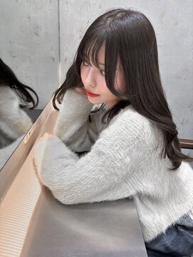 ロンドアンメゾン 原宿(Lond un Maison.) オリーブグレージュネビージュブリーチなしワンカラー黒髪