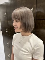 ソレイユトウキョウシブヤ(SOLEIL TOKYO shibuya)&nbsp;ショート内巻きボブブリーチハイトーンボブ