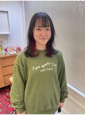 暖色カラーボルドーワインレッドイヤリングカラー