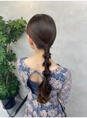 【編みおろし】恵比寿/恵比寿駅前/結婚式/ヘアセット/早朝