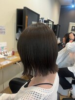 アルター(aL ter)&nbsp;ぱつっとボブ［グレージュ/ミニウルフ/デジタルパーマ］長野歌穂