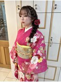 成人式　振袖着付け サイド編みおろし ヘアセット  横浜★