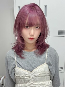 ベレーザシェルト(Beleza scelto) 17080ダブルカラーシャギーボブボルドーカラーワインレッド