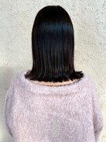 プリモ ココ 鍋島店(Primo coco.)&nbsp;ミディアム 髪質改善 外ハネ ダークブラウン ストレート 美髪