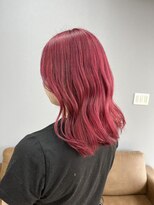 リシャルム 新保店(Re charme) 【高発色カラー】ビビッドピンク×ミディウェーブ