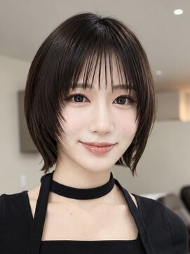 オーラ オモテサンドウ(Aura omotesando) 小顔見え韓国風シースルーバングハッシュレイヤーボブ