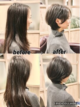 アクティフ(actif) 【脱白髪染め！ハイライト】＋抜け感カット-名古屋の美容室actif