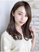 ワンカールロング_マロンベージュAラインボブ_8485