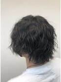 スパイラルパーマ　ウルフカット
