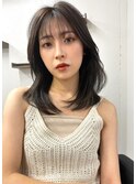 【Blanc】髪質改善＿＿韓国＿カーキベージュ＿ミディアム