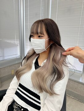 イキ 表参道(iki omotesando) ミディアムヘア/スラッシュ/グレージュカラー/デザインカラー