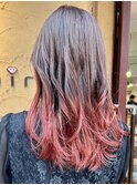 秋っぽレッドブラウングラデーションカラー